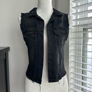H&M Divided black distressed vest